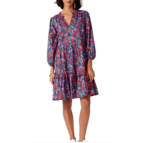 J. Crew popover dress in Liberty of London Ciara print-  RARE Size M / NWOT - Picture 2 of 8